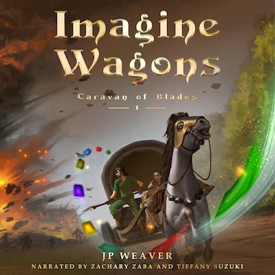 Imagine Wagons – omslag til lydbogen af JP Weaver