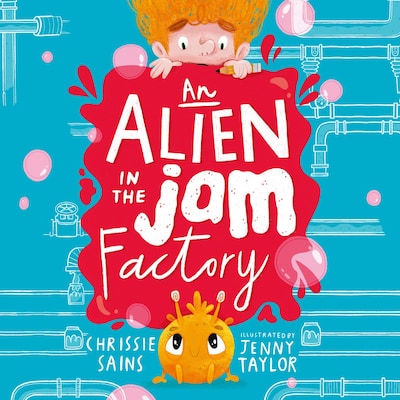 An Alien in the Jam Factory – omslag til lydbogen af Chrissie Sains
