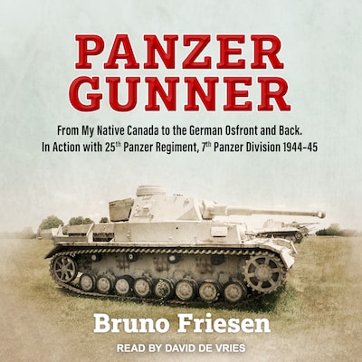 Panzer Gunner – omslag til lydbogen af Bruno Friesen