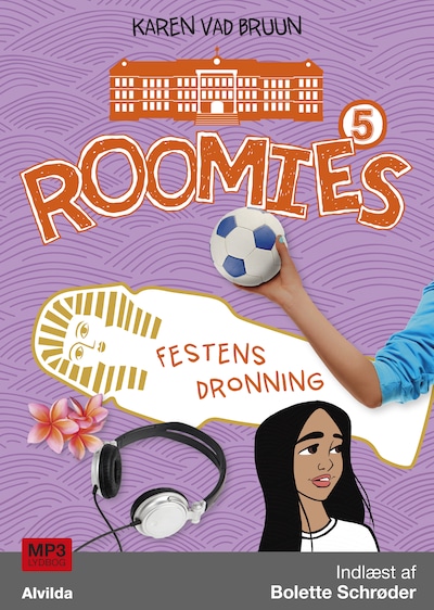 Roomies 5: Festens dronning – omslag til lydbogen af Karen Vad Bruun