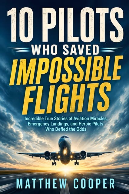 10 Pilots Who Saved Impossible Flights: Incredible True Stories of Aviation Miracles, Emergency Landings, and Heroic Pilots Who Defied the Odds – omslag til lydbogen af Matthew Cooper