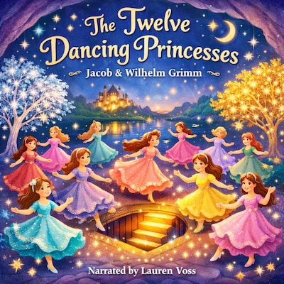 The Twelve Dancing Princesses – omslag til lydbogen af Jacob Grimm, Wilhelm Grimm