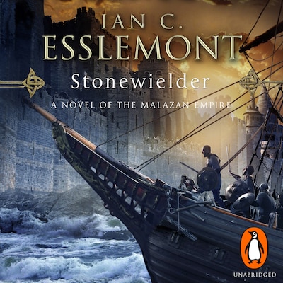 Stonewielder – omslag til lydbogen af Ian C Esslemont