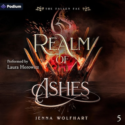 Realm of Ashes – omslag til lydbogen af Jenna Wolfhart