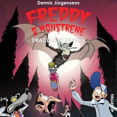 Freddy & monstrene #3: Dracula er tørstig – omslag til lydbogen af Jesper W. Lindberg