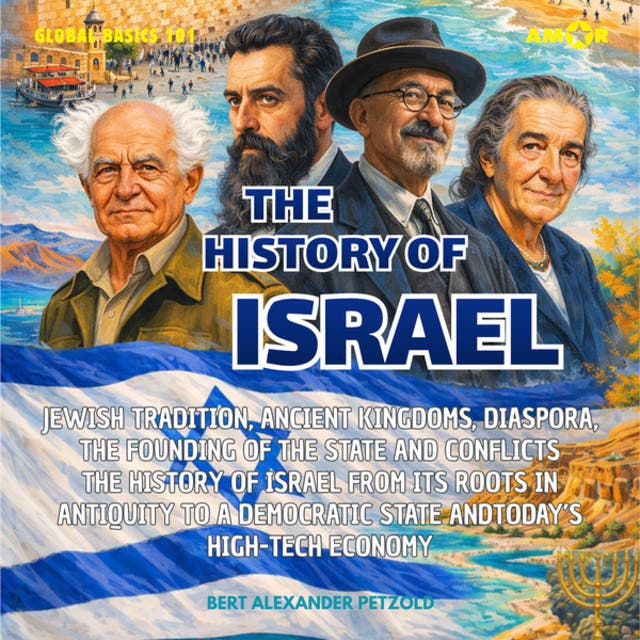 The History of Israel - Jewish Tradition, Ancient Kingdoms, Diaspora, the Founding of the State and Conflicts - From its Roots to a High-Tech Economy - Global Basics 101 - Your Series for Modern Knowledge, Folge 14 (unabridged) – omslag til lydbogen af Bert Alexander Petzold