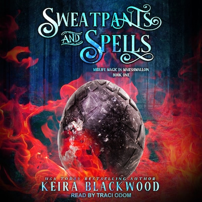 Sweatpants and Spells – omslag til lydbogen af Keira Blackwood