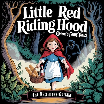 Little Red Riding Hood (Grimm's Fairy Tales) – omslag til lydbogen af Brothers Grimm