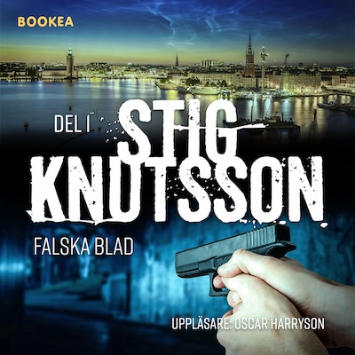 Falska blad : en roman om ett brott – omslag till ljudboken av Stig Knutsson