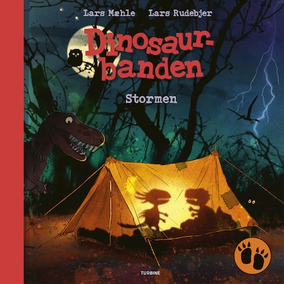 Dinosaurbanden – Stormen – omslag til lydbogen af Lars Mæhle