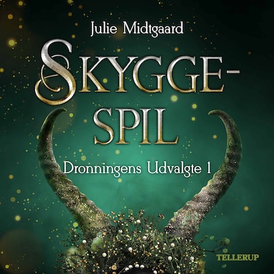 Dronningens Udvalgte #1: Skyggespil – omslag til lydbogen af Julie Midtgaard