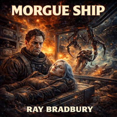 Morgue Ship – omslag til lydbogen af Ray Bradbury