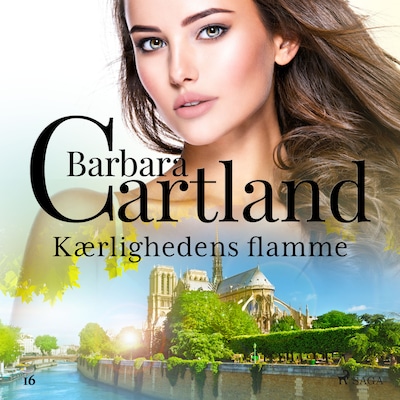 Kærlighedens flamme – omslag til lydbogen af Barbara Cartland