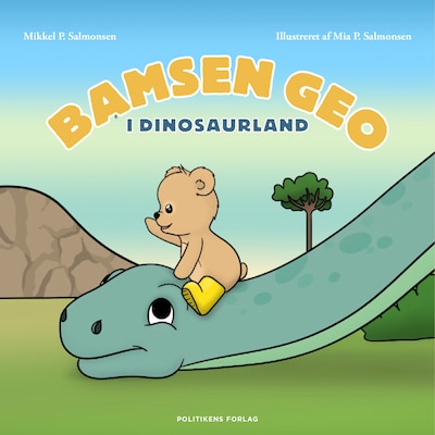 Bamsen Geo i Dinosaurland – omslag til lydbogen af Mikkel Palm Salmonsen