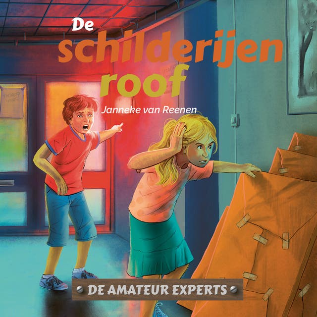 De schilderijenroof – omslag van het luisterboek van Janneke van Reenen