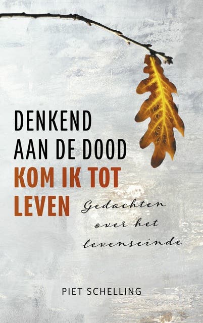 Denkend aan de dood kom ik tot leven: Gedachten over het levenseinde – omslag van het luisterboek van Piet Schelling