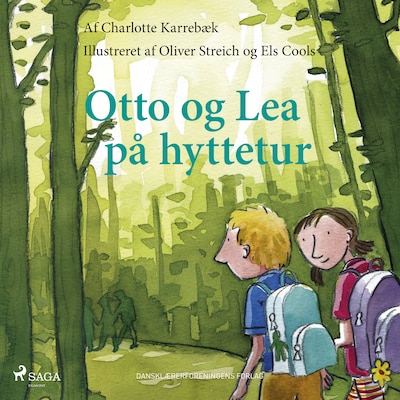 Otto og Lea på hyttetur – omslag til lydbogen af Charlotte Karrebæk