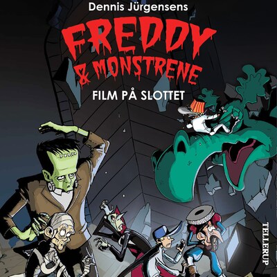 Freddy & monstrene #2: Film på slottet – omslag til lydbogen af Jesper W. Lindberg