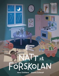 Natt på förskolan – omslag till ljudboken av Joanna Schmidt,Nina Statheus
