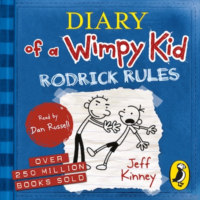 Diary of a Wimpy Kid: Rodrick Rules (Book 2) – omslag til lydbogen af Jeff Kinney