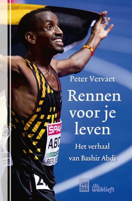 Rennen voor je leven: Het verhaal van Bashir Abdi – omslag van het luisterboek van Peter Vervaet
