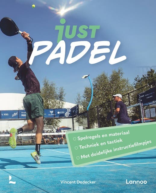 Just Padel – omslag van het luisterboek van Vincent Dedecker