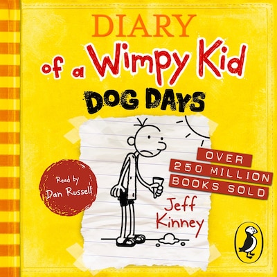 Diary of a Wimpy Kid: Dog Days (Book 4) – omslag til lydbogen af Jeff Kinney