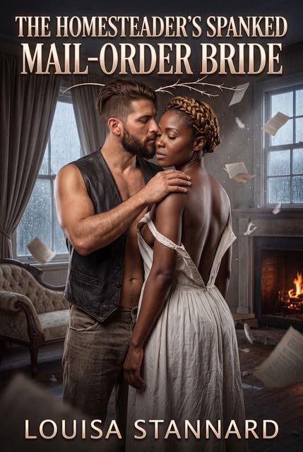 The Homesteader's Spanked Mail-Order Bride: Frontier Erotic Spanking Submission Romance – omslag til lydbogen af Louisa Stannard