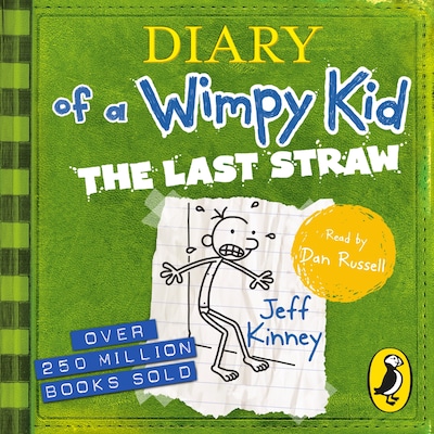 Diary of a Wimpy Kid: The Last Straw (Book 3) – omslag til lydbogen af Jeff Kinney