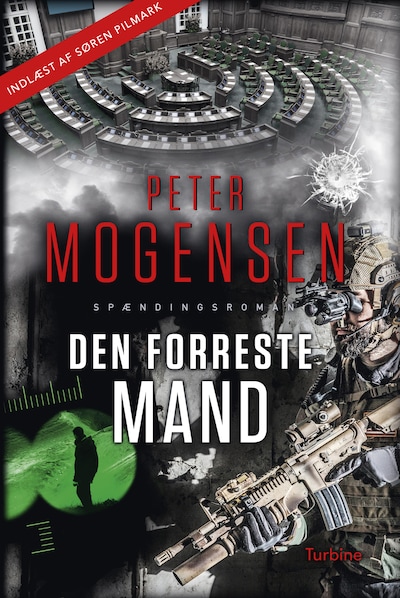 Den forreste mand – omslag til lydbogen af Peter Mogensen