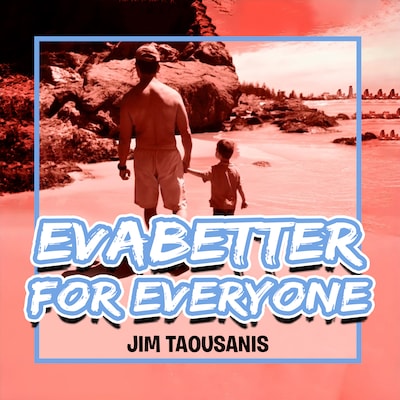 Evabetta For Everyone – omslag til lydbogen af Jim Taousanis