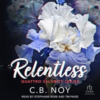 Relentless – omslag till ljudboken av C. B. Noy