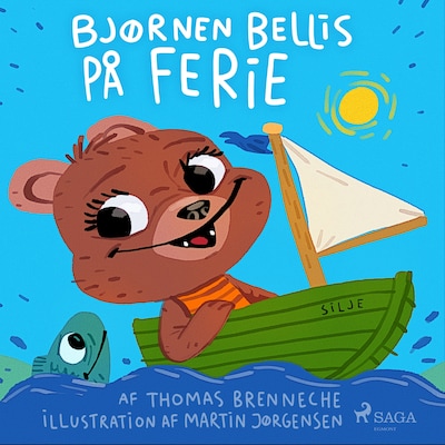 Bjørnen Bellis på ferie – omslag til lydbogen af Thomas Banke Brenneche