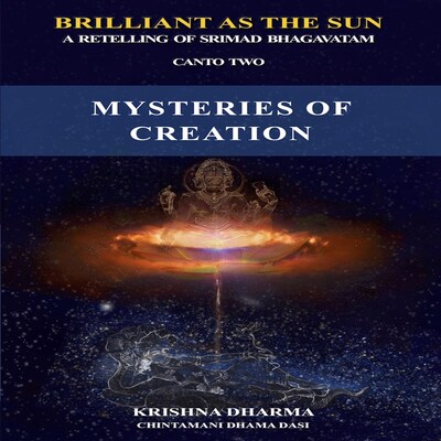 Mysteries of Creation – omslag til lydbogen af Krishna Dharma, Chintamani Dhama Dasi