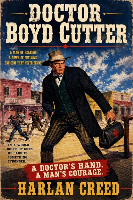 Doctor Boyd Cutter: A Classic Western – omslag til lydbogen af Harlan Creed