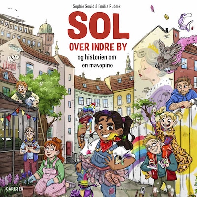 Sol over indre by - Historien om en mavepine – omslag til lydbogen af Sophie Souid