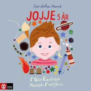 Jojje 5 år – omslag till ljudboken av Ellen Karlsson,Monika Forsberg