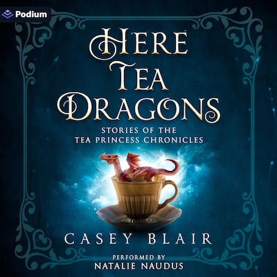 Here Tea Dragons – omslag til lydbogen af Casey Blair