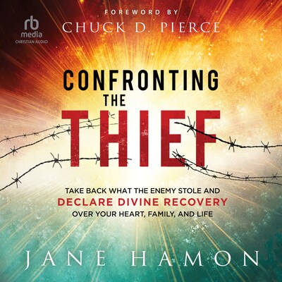 Confronting the Thief – omslag til lydbogen af Jane Hamon