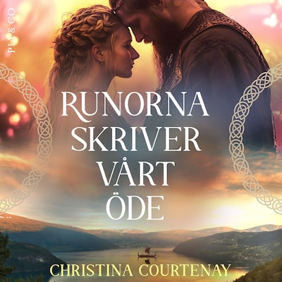 Runorna skriver vårt öde – omslag till ljudboken av Christina Courtenay