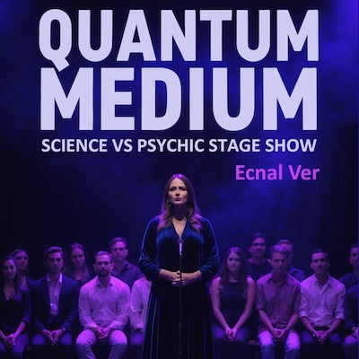 Quantum Medium : Science vs Psychic Stage Show – omslag til lydbogen af Ecnal Ver