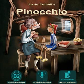 Pinocchio: CEFR B2 Level – omslag till ljudboken av Carlo Collodi, Bill Bowler