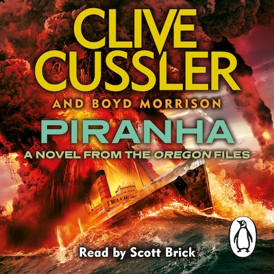 Piranha – omslag til lydbogen af Clive Cussler, Boyd Morrison
