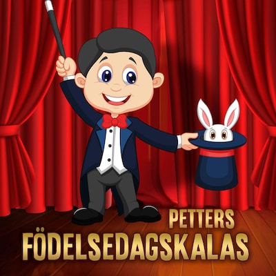 Petters födelsedagskalas – omslag till ljudboken av Karin Hofvander