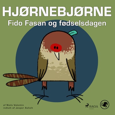 Hjørnebjørne 58 - Fido Fasan og fødselsdagen – omslag til lydbogen af Niels Valentin
