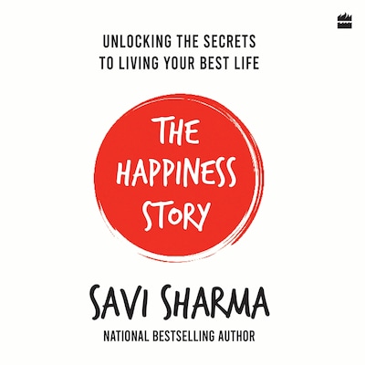 The Happiness Story – omslag til lydbogen af Savi Sharma