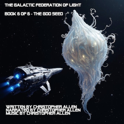 The Galactic Federation of Light – omslag til lydbogen af AI Voice Christopher Allen