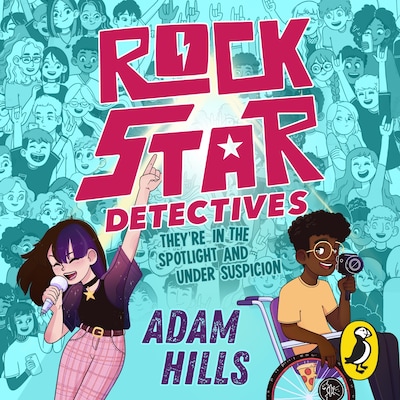 Rockstar Detectives – omslag til lydbogen af Adam Hills