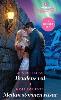 Brudens val / Medan stormen rasar – omslag till ljudboken av Jennie Lucas,Kim Lawrence