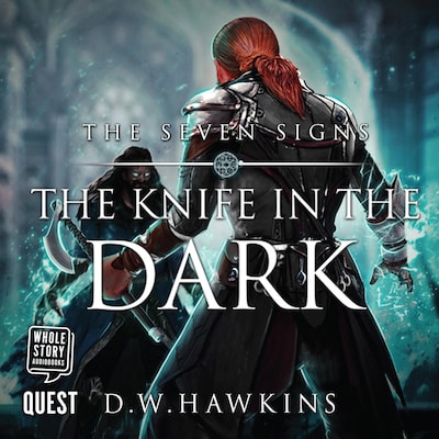 The Knife in the Dark – omslag til lydbogen af D.W. Hawkins